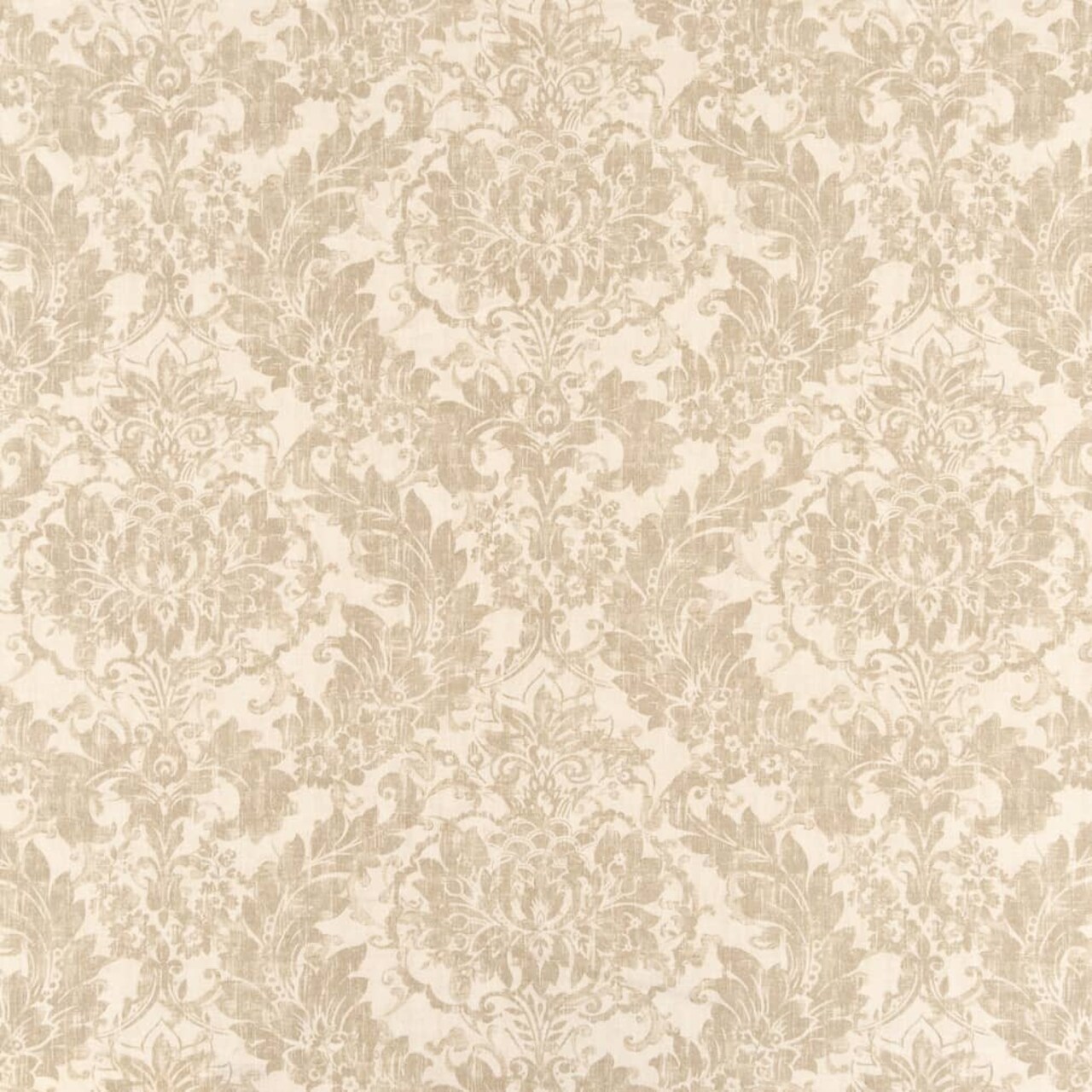 Upholstery Fabric - Beige & Taupe Damask Upholstery Fabric 54 Inches"